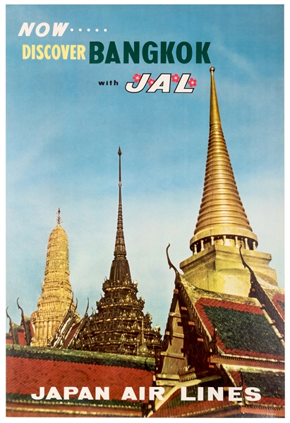 Discover Bangkok with JAL. Circa 1960s. 