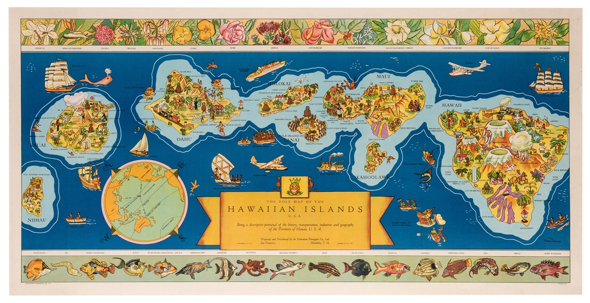 Edwards, Parker. The Dole Map of the Hawaiian Islands. 