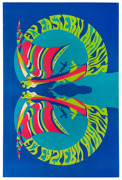Fly Eastern Airlines “Psychedelic Butterfly” Travel Poster. 