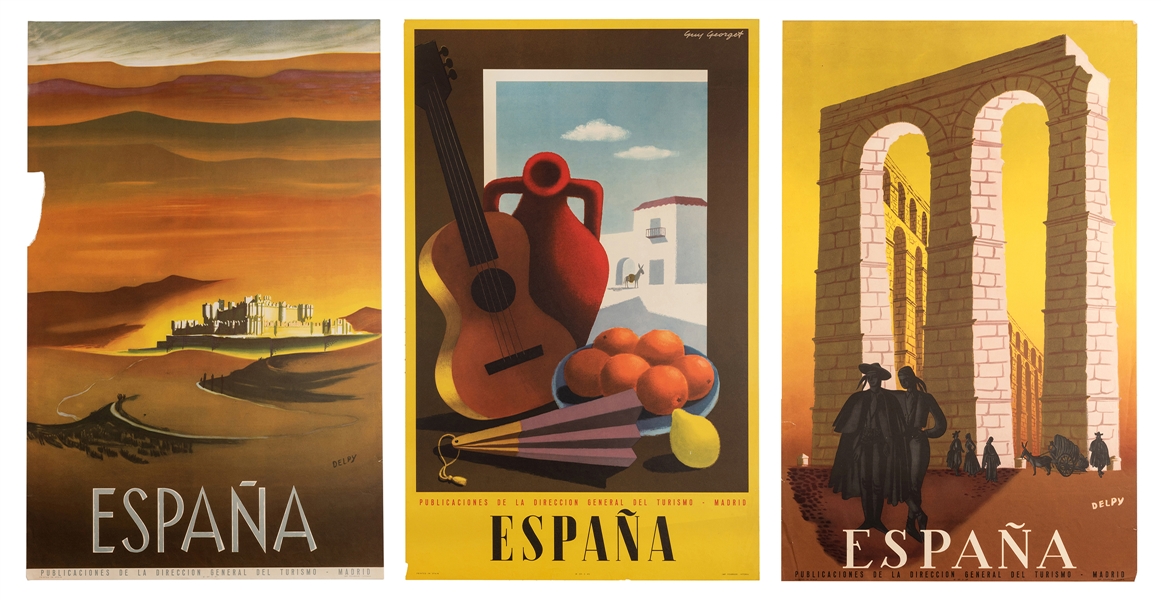 Trio of Spanish Tourism Posters. 1950s. 