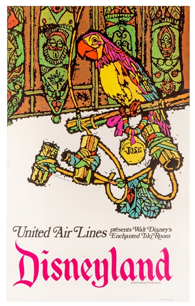 Jebary, James. United Air Lines Presents Walt Disney’s Enchanted Tiki Room. Disneyland. 1968. 