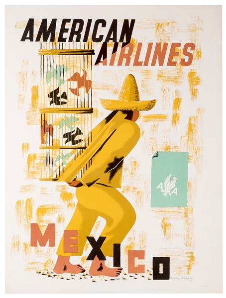 Kauffer, Edward Mcknight (1890 – 1954). American Airlines. Mexico. 1948. 