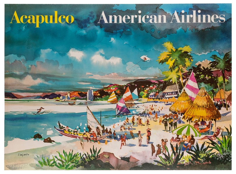 Kingman, Dong (1911-2000). Acapulco. American Airlines. 
