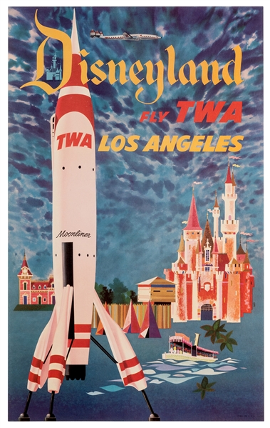Klein, David (American, 1918-2005). Disneyland. Fly TWA. 1955. 