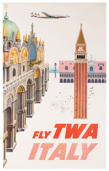Klein, David (1918 – 2005). Fly TWA. Italy. 