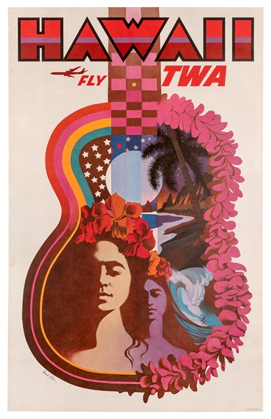 Klein, David (1918-2005). Hawaii. Fly TWA. 