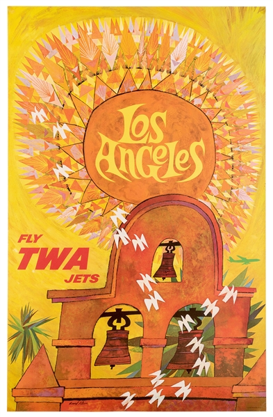 Klein, David (1918-2005). Los Angeles. Fly TWA Jets. 