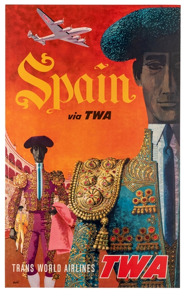 Klein, David (1918-2005). Spain via TWA. 