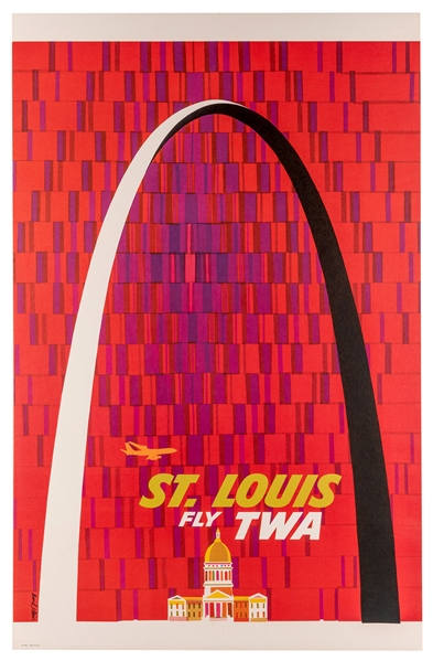 Klein, David (1918-2005). St. Louis. Fly TWA. 