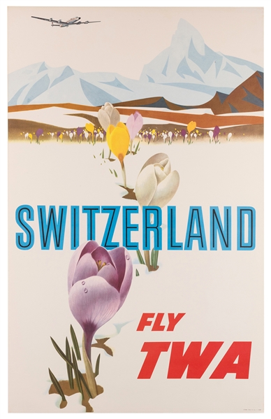 Klein, David (1918-2005). Switzerland. Fly TWA. 