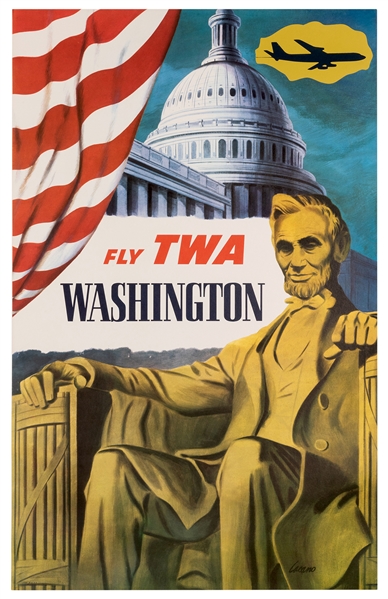 Lacano. Fly TWA. Washington. 