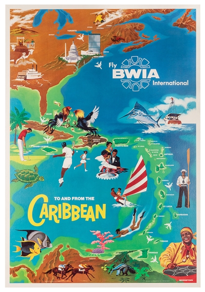 Loweree, Paul. Fly BWIA (British West Indian Airways) International. To and From the Caribbean. 