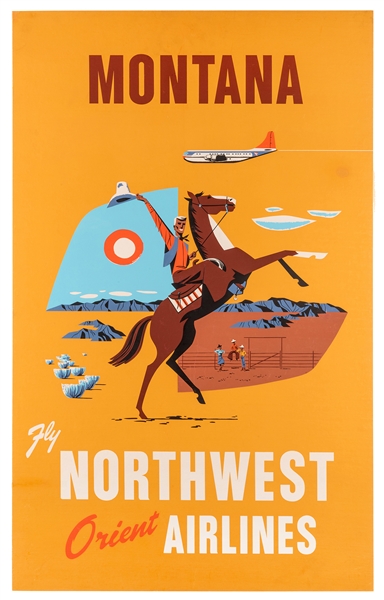 Montana. Fly Northwest Orient Airlines. 