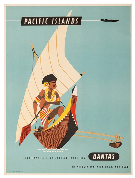 Pacific Islands. Qantas. Circa 1956. 