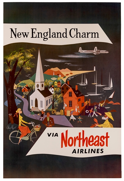 Perrin, Robert (American, 1912-1999). Northeast Airlines. New England Charm. 