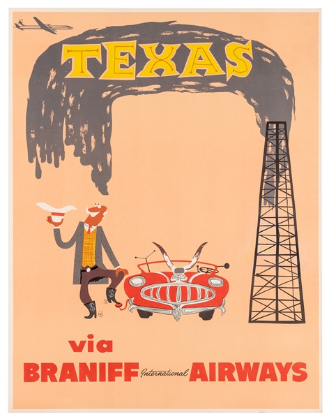 Texas Via Braniff International Airways. 