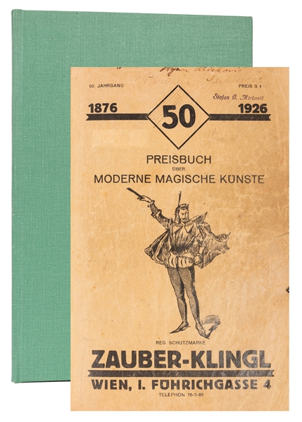 Preisbuch uber Moderne Magische Kunste. Zauber Klingl Catalog. 