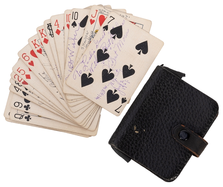 [Autographs] Fifteen Playing Cards Autographed by Famous Magicians. 
