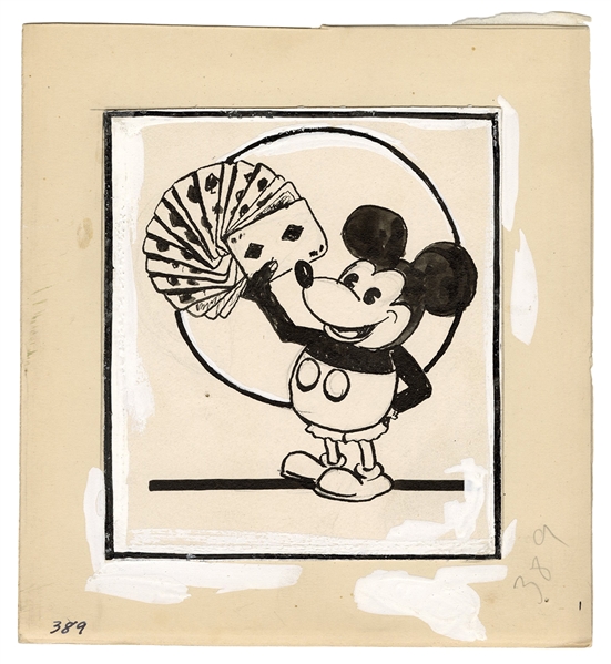 Bootleg Mickey Mouse Original Pen and Ink Illustration. 