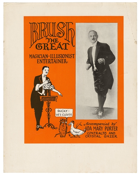 Brush, Edwin. Brush the Great. Magician – Illusionist – Entertainer.