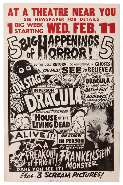 5 Big Happenings of Horror. Dracula In Person.