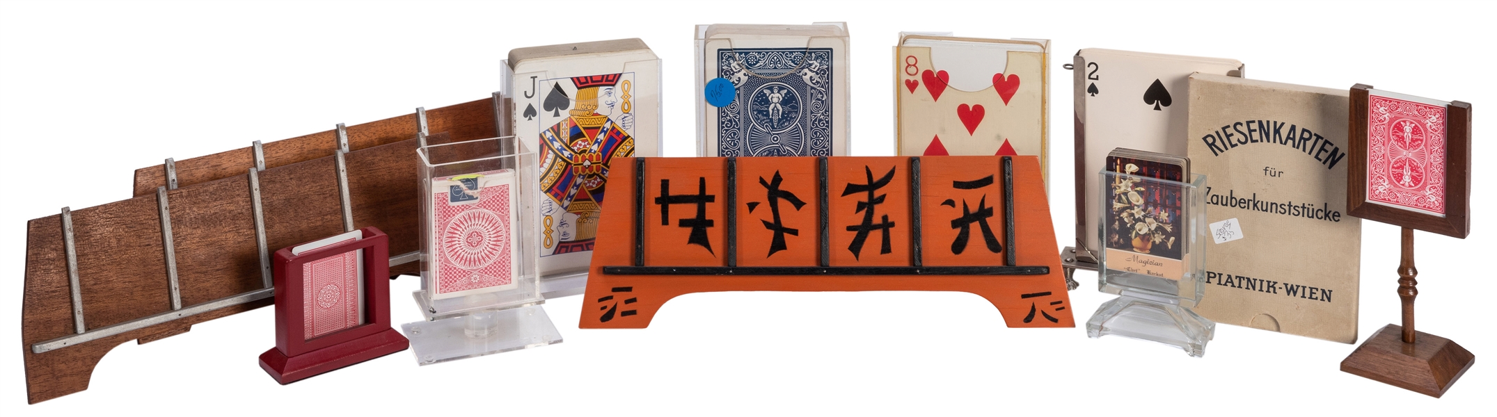Collection of 17 Magician’s Playing Card Holders and Houlettes.