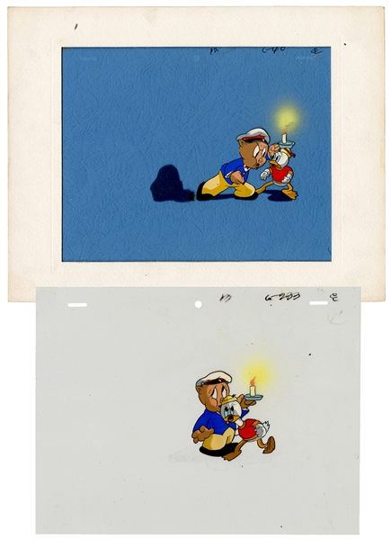  Porky Pig. Pair of Animation Cels. 