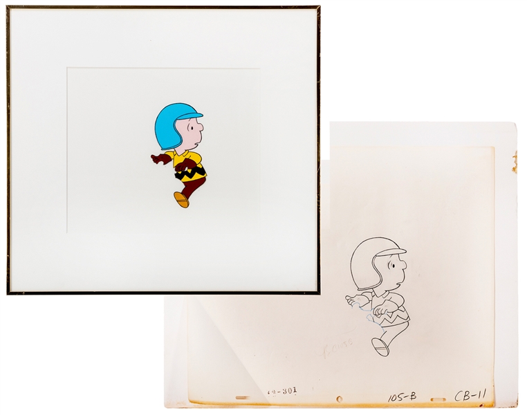 Charlie Brown Original Production Cel Art and Animation Drawing Model. 