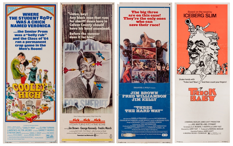  Lot of 15 1970s Insert Blaxploitation and Related Movie Posters. 