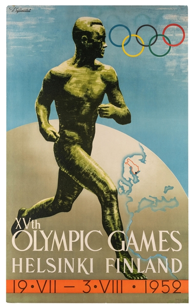 Sysimetsia, Ilmari (1912-1955). XVth Olympic Games. Helsinki Finland. 