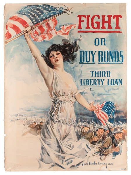 Christy, Howard Chandler (1872-1952). Fight or Buy Bonds. 