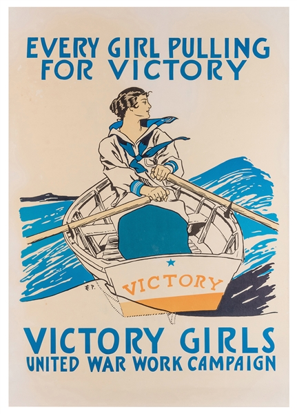 Penfield, Edward (American, 1866-1925). Victory Girls. United War Work Campaign. 