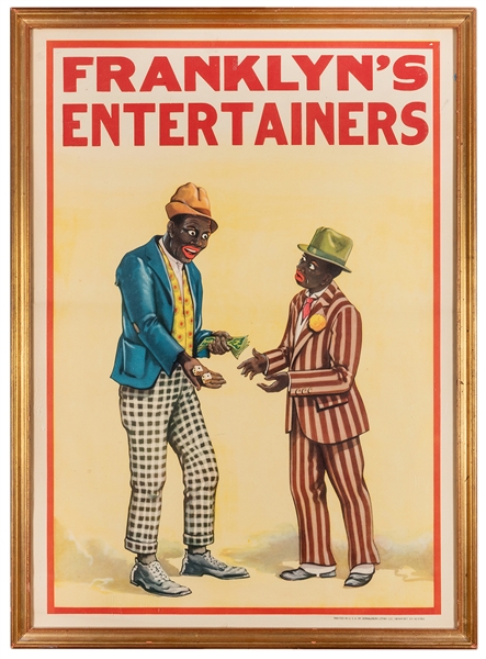 Franklyn’s Entertainers. Black Americana Stock Poster. 