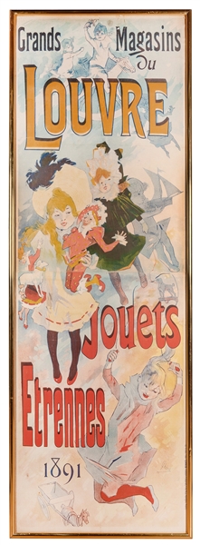 Cheret, Jules (French, 1836-1932). Grands Magasins au Louvre. Jouets Etiennes.