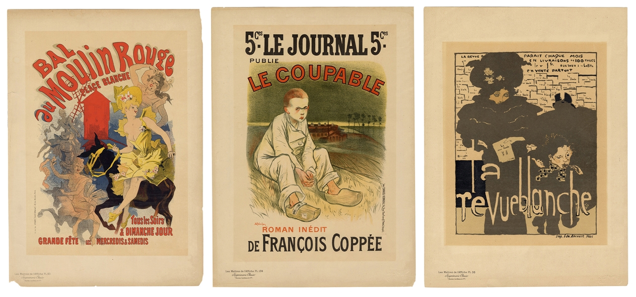 Trio of Les Maitres de l’Affiche Poster Prints. 