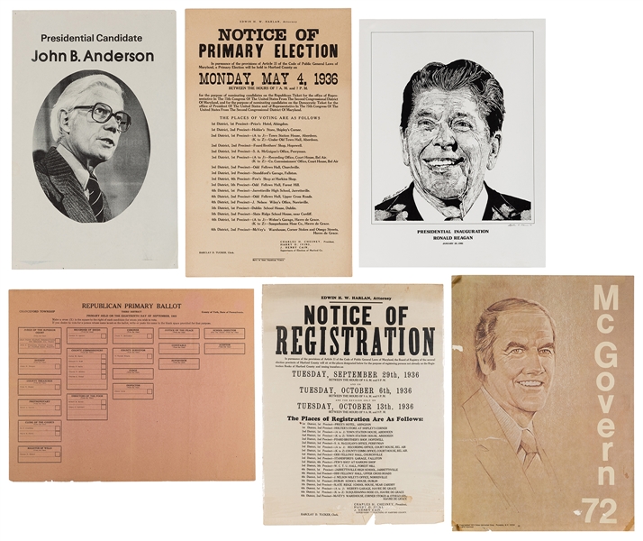 Group of Approximately 50 American Political and Cultural Events Posters.
