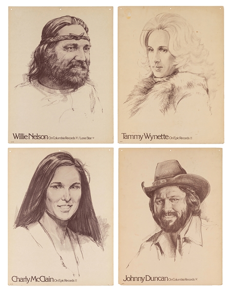 Columbia Records Country and Western Music Stars Posters.