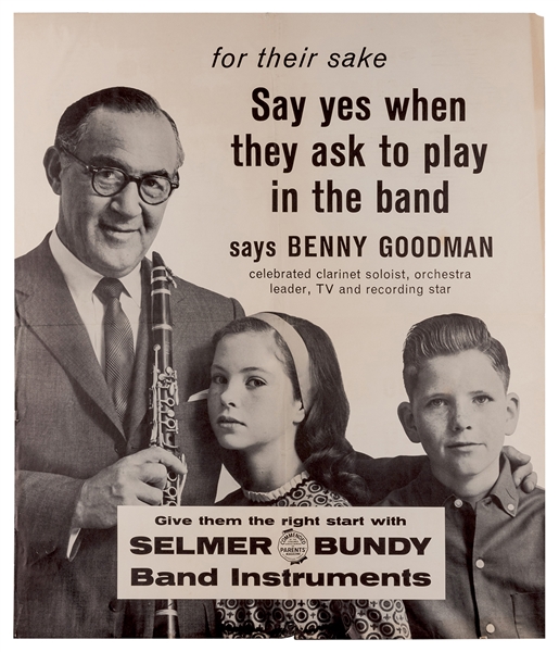 Benny Goodman / Selmer Bundy Band Instruments. 