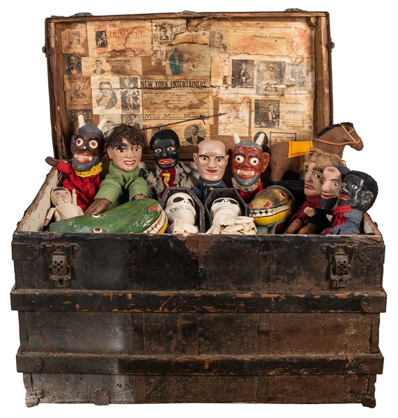 Servais Sylvester Punch and Judy Puppets Touring Trunk.