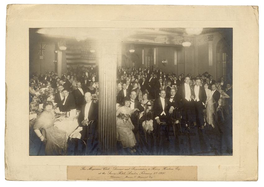 Harry Houdini Banquet Photograph at The Magicians’ Club Dinner.