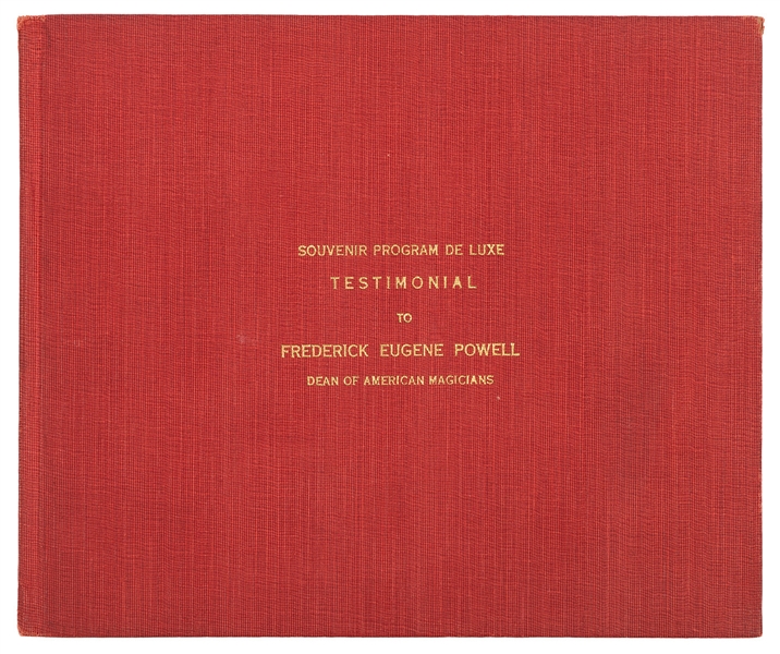 Souvenir Program De Luxe. Testimonial to Frederick Eugene Powell.