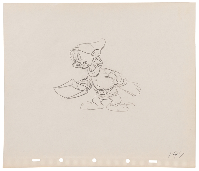  Walt Disney Studios Snow White and the Seven Dwarfs Pencil Production Drawing. 