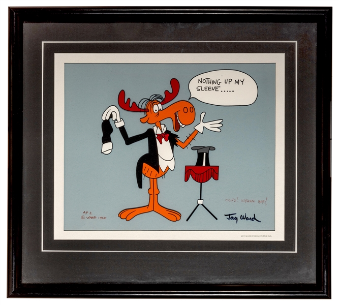 Rocky and Bullwinkle Limited Edition Cel, Signed by Jay Ward.