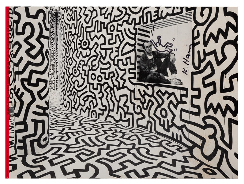 Keith Haring in the Pop Shop. Signed Poster. 