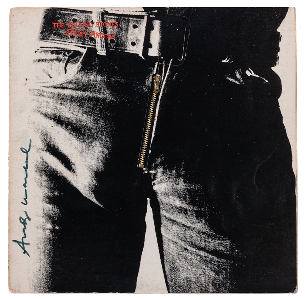 Rolling Stones “Sticky Fingers” Album Cover Signed by Warhol. 