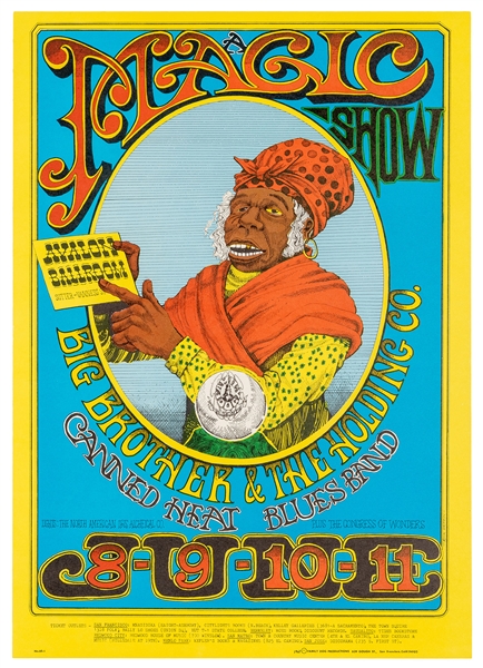 Big Brother and the Holding Company “Magic Show” Concert Poster. 