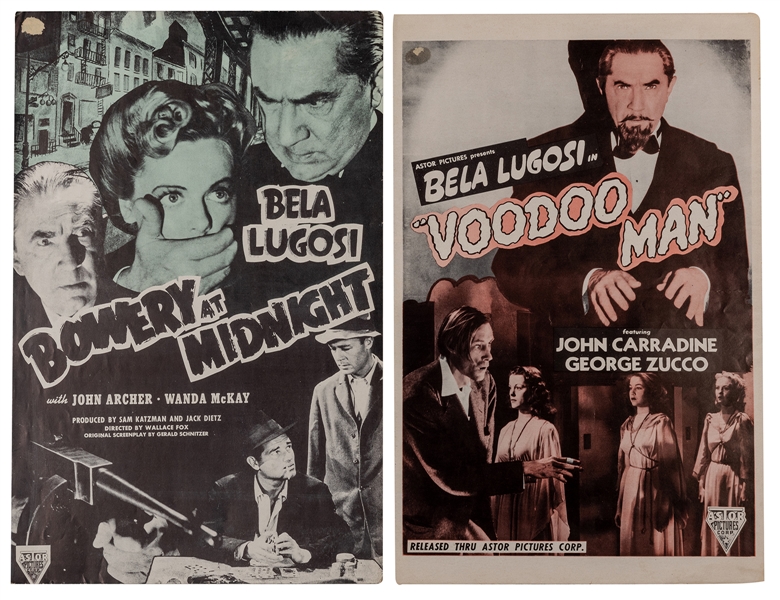  Pair of Bela Lugosi Movie Pressbooks. 