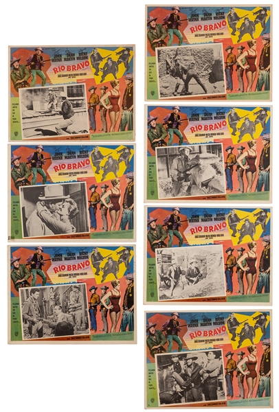  John Wayne Vintage Lobby Cards. 7pcs.