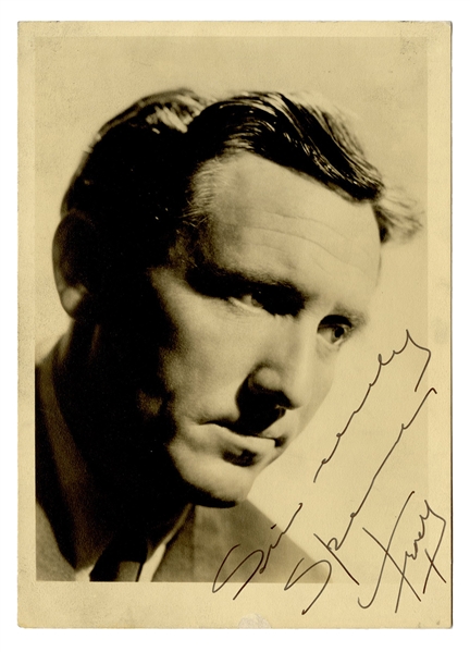  Spencer Tracy Autographed Publicity Photo. 