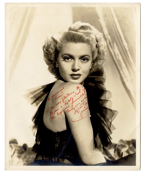  Lana Turner Inscribed and Signed Photograph. 